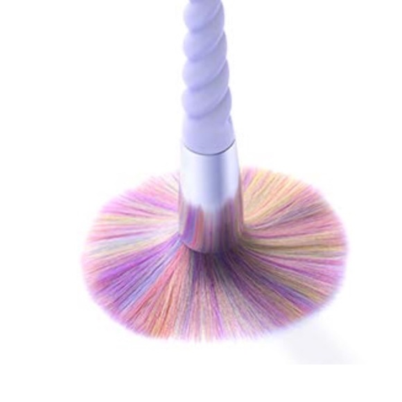 10 Pcs Rainbow Unicorn Makeup Brush Set w/ Bag - Picture 7 of 8